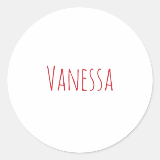Sticker Rond Professional classical calligraphy name custom red (Devant)
