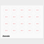 Sticker Rond Professional classical calligraphy name custom red (Feuille)