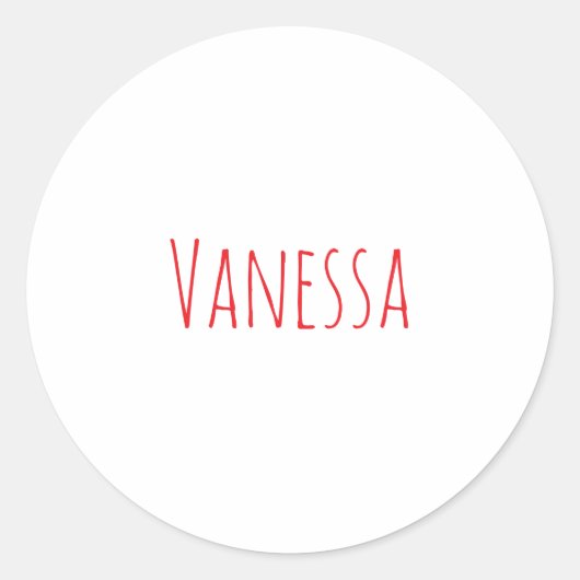 Sticker Rond Professional classical calligraphy name custom red (Devant)