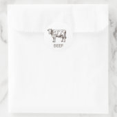 Sticker Rond Professional Custom Beef Mariage Repas Choice Cla (Sac)