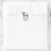 Sticker Rond Professional Custom Beef Mariage Repas Choice Cla (Sac)