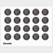 Sticker Rond Professional Modern Monogram Name Minimalist (Feuille)