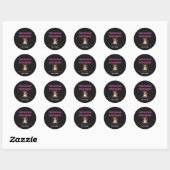 Sticker Rond Professional Overthinker Relatable Cat Humor (Feuille)