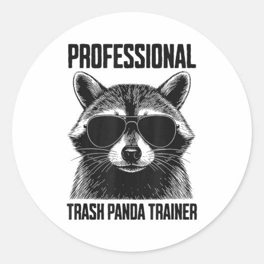 Sticker Rond Professional Trash Panda Trainer (Devant)