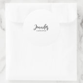 Sticker Rond Professionnel élégant moderne minimaliste ajouter (Sac)