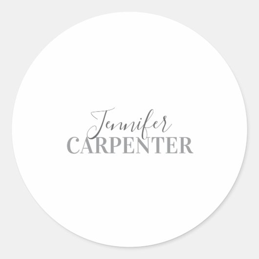 Sticker Rond Professionnel élégant moderne minimaliste simple (Devant)