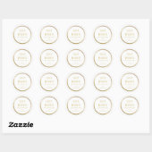 Sticker Rond Professionnel Gold Border Business Promotion (Feuille)