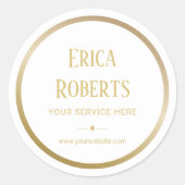 Sticker Rond Professionnel Gold Border Business Promotion (Devant)