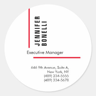Sticker Rond Professionnel minimaliste moderne tendance