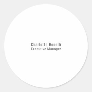 Sticker Rond Professionnel Moderne Minimaliste Simple