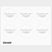 Sticker Rond Professionnel Moderne Plain Simple (Feuille)
