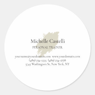 Sticker Rond Professionnel Unique Minimaliste Simple