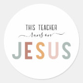 Sticker Rond Professions religieuses personnalisées de Jésus (Devant)