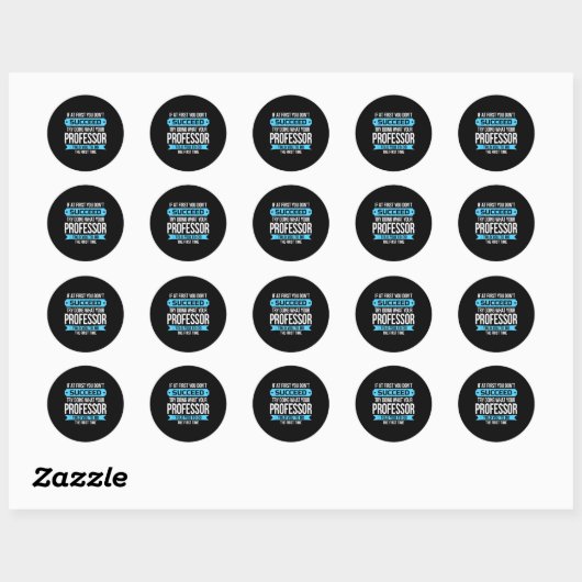 Sticker Rond Professor Funny Appreciation Gift  (Feuille)