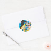 Sticker Rond Profil Batman & Robin (Enveloppe)