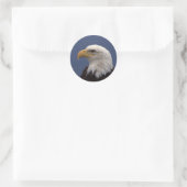 Sticker Rond Profil d'aigle à tête blanche (Sac)