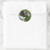 Sticker Rond Profil de chien de boxe (Sac)