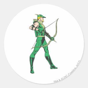Sticker Rond Profil Flèche verte
