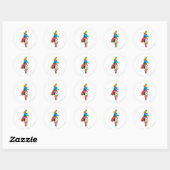 Sticker Rond Profil Supergirl (Feuille)