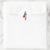Sticker Rond Profil Supergirl (Sac)