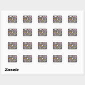 Sticker Rond Profilage de manchots Cadeaux drôles T-shirts et o (Feuille)
