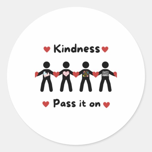 Sticker Rond Profiler la gentillesse 13 (Devant)