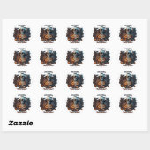 Sticker Rond Profiter d'Halloween (Feuille)