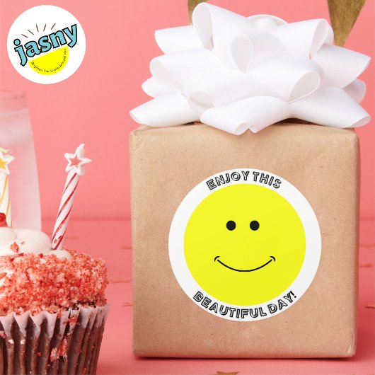 STICKER ROND PROFITEZ DE CETTE JOURNÉE MAGNIFIQUE !