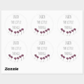 Sticker Rond Profitez de la motivation Little Things (Feuille)