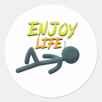 Sticker Rond Profitez de la vie