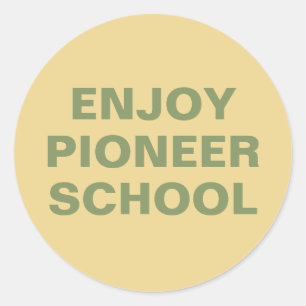 Sticker Rond Profitez de l'école Pioneer JW