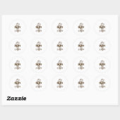 Sticker Rond Profitez De Votre Café (Feuille)