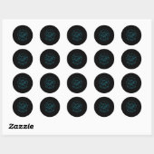 Sticker Rond Profitez des choses simples feu de camp nature min (Feuille)