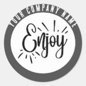 Sticker Rond Profitez d'une activité personnalisée (Devant)