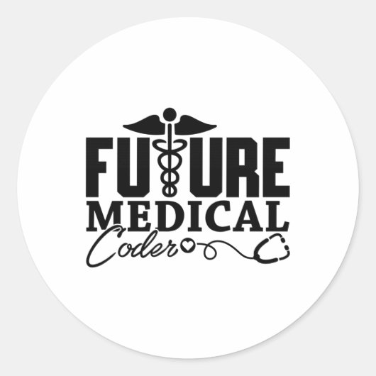 Sticker Rond Programmateur du futur assistant Codeur Médicale (Devant)
