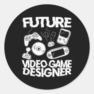 Sticker Rond Programmation de jeu futurs Jeux de concepteur de 
