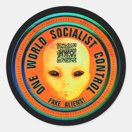 Sticker Rond Programme Alien faux (Devant)