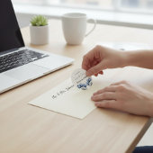 Sticker Rond Programme de mariage Delft Blue Tulip