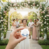 Sticker Rond Programme de mariage Delft Blue Tulip