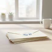 Sticker Rond Programme de mariage Tulipe Bleue de Delft
