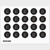 Sticker Rond Programme de retraite Vie Camping Van Rv Ventilate (Feuille)