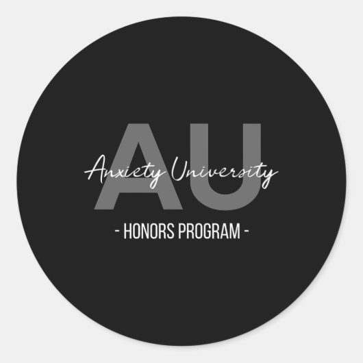 Sticker Rond Programme d'honneurs d'anxiété de l'université (Devant)