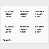 STICKER ROND PROGRAMME GAY - ÉGALITÉ (Feuille)
