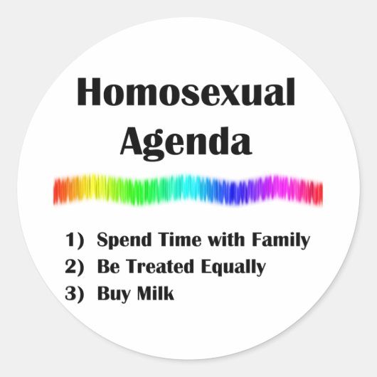 Sticker Rond Programme homosexuel (Devant)