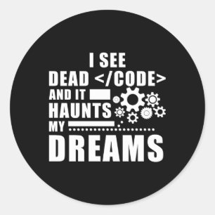 Sticker Rond Programmeur Dire Programmation Informatique