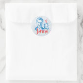 Sticker Rond Programmeur Java (Sac)
