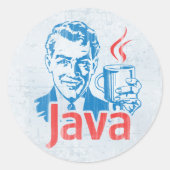 Sticker Rond Programmeur Java (Devant)