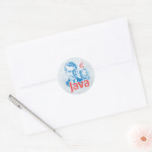 Sticker Rond Programmeur Java (Enveloppe)