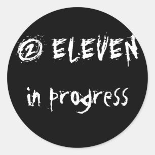 Sticker Rond Progrès de 2 ELEVENin