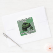 Sticker Rond Progrès de Philosoraptor contre le congrès (Enveloppe)